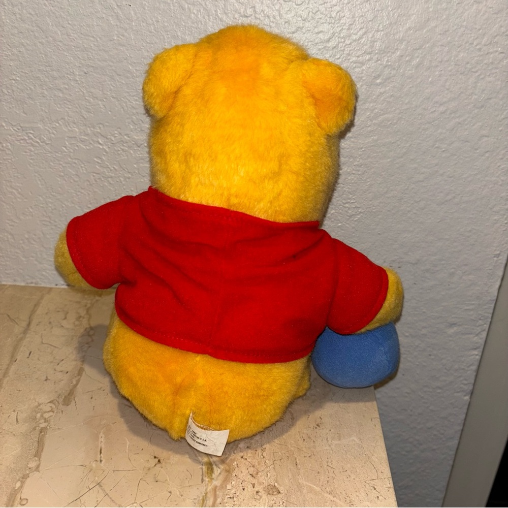 Vintage Disney's Winnie The Pooh 1994 Teddy Bear Plush With Honey Pot Mattel - Picture 5 of 9